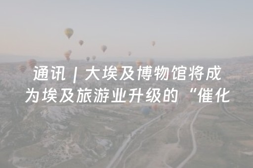 通讯｜大埃及博物馆将成为埃及旅游业升级的“催化剂”