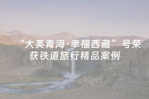 “大美青海·幸福西藏”号荣获铁道旅行精品案例