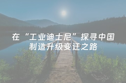 在“工业迪士尼”探寻中国制造升级变迁之路