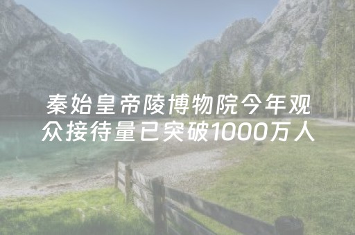 秦始皇帝陵博物院今年观众接待量已突破1000万人次