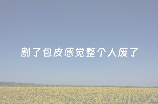 割了包皮感觉整个人废了（割了皮包多久恢复正常）