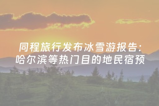 同程旅行发布冰雪游报告：哈尔滨等热门目的地民宿预订热度增长超80%