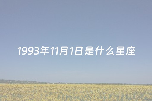 1993年11月1日是什么星座（1993年11月1日是阴历多少）