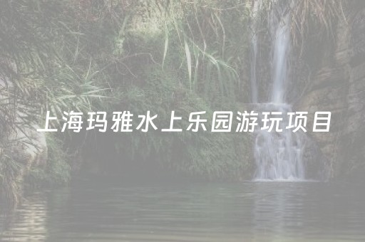 上海玛雅水上乐园游玩项目（上海玛雅水上乐园游玩项目都要租泳泳圈吗）