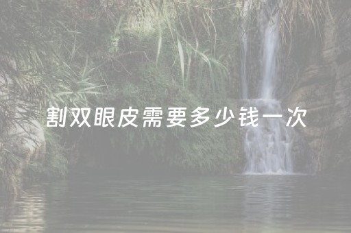 割双眼皮需要多少钱一次（割双眼皮需要多少钱一次坏处）