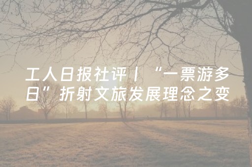 工人日报社评丨“一票游多日”折射文旅发展理念之变
