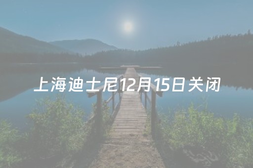 上海迪士尼12月15日关闭（上海迪士尼5月11日重新开放）