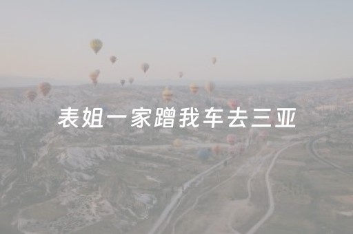 表姐一家蹭我车去三亚，服务区让我结300块饭钱我忍了 返程她再蹭