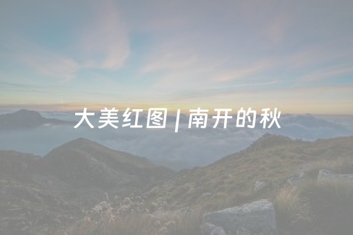 大美红图 | 南开的秋，是阳光与落叶谱写的诗