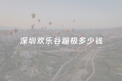 深圳欢乐谷蹦极多少钱（深圳市欢乐谷蹦极多少钱）