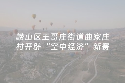 崂山区王哥庄街道曲家庄村开辟“空中经济”新赛道