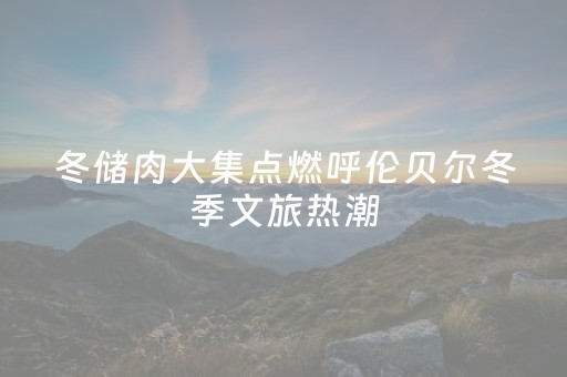 冬储肉大集点燃呼伦贝尔冬季文旅热潮