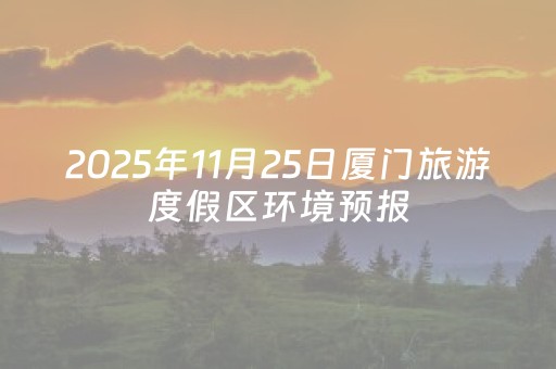 2025年11月25日厦门旅游度假区环境预报