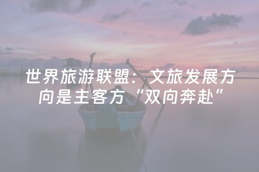 世界旅游联盟：文旅发展方向是主客方“双向奔赴”