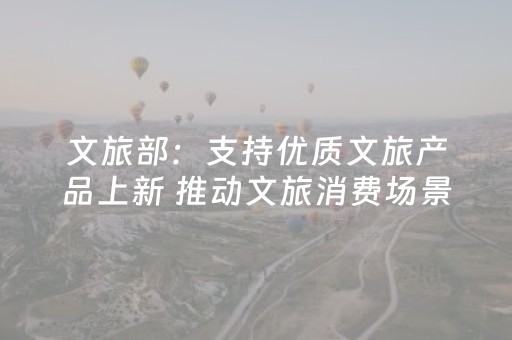 文旅部：支持优质文旅产品上新 推动文旅消费场景焕新