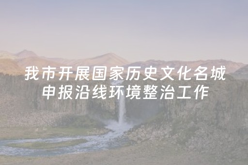 我市开展国家历史文化名城申报沿线环境整治工作