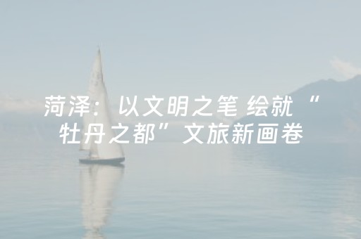 菏泽：以文明之笔 绘就“牡丹之都”文旅新画卷