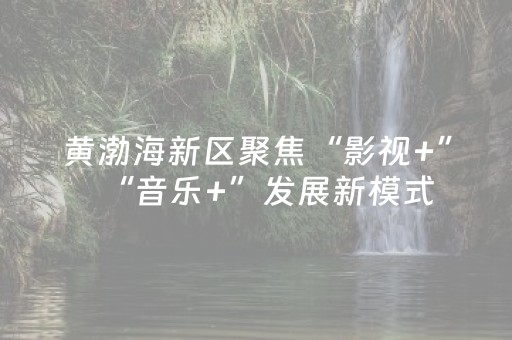 黄渤海新区聚焦“影视+”“音乐+”发展新模式，打造城市文化新名片