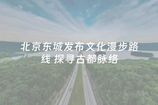 北京东城发布文化漫步路线 探寻古都脉络