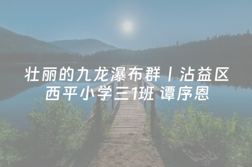 壮丽的九龙瀑布群丨沾益区西平小学三1班 谭序恩