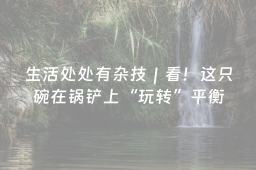 生活处处有杂技｜看！这只碗在锅铲上“玩转”平衡