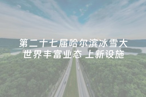 第二十七届哈尔滨冰雪大世界丰富业态 上新设施