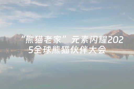 “熊猫老家”元素闪耀2025全球熊猫伙伴大会