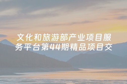 文化和旅游部产业项目服务平台第44期精品项目交流对接活动走进江西赣州