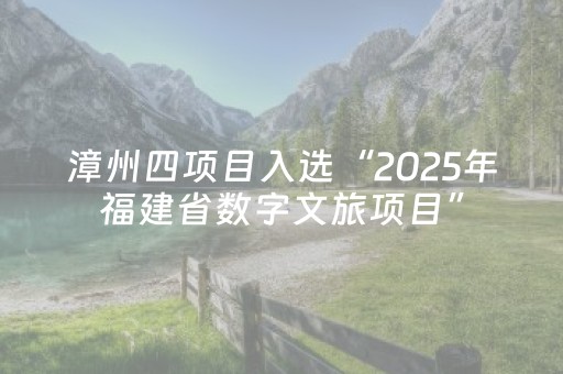 漳州四项目入选“2025年福建省数字文旅项目”