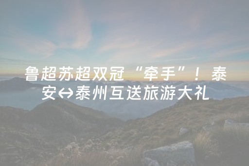 鲁超苏超双冠“牵手”！泰安↔泰州互送旅游大礼，3212号段市民游泰山专享年卡礼包
