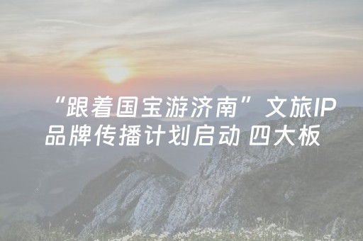 “跟着国宝游济南”文旅IP品牌传播计划启动 四大板块五条线路带你玩转济南