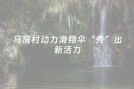 马房村动力滑翔伞“秀”出新活力