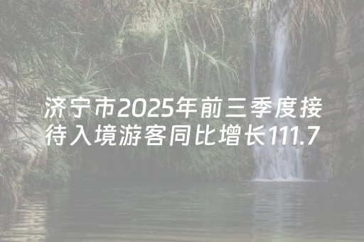 济宁市2025年前三季度接待入境游客同比增长111.7%