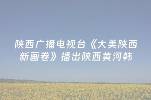 陕西广播电视台《大美陕西新画卷》播出陕西黄河韩城段湿地灰鹤栖息自然景观