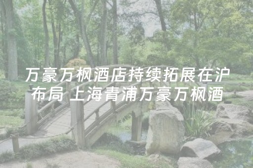 万豪万枫酒店持续拓展在沪布局 上海青浦万豪万枫酒店盛大揭幕