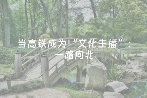 当高铁成为“文化主播”：一路向北，一路有戏