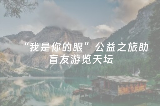 “我是你的眼”公益之旅助盲友游览天坛
