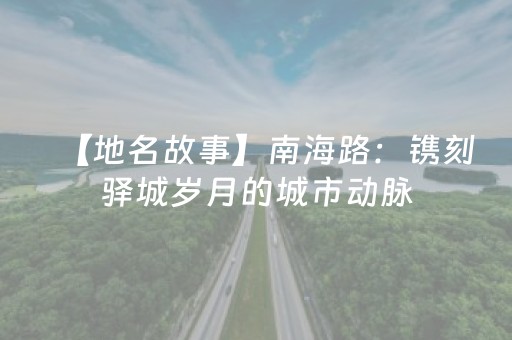 【地名故事】南海路：镌刻驿城岁月的城市动脉
