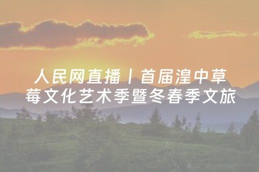人民网直播丨首届湟中草莓文化艺术季暨冬春季文旅活动启动仪式