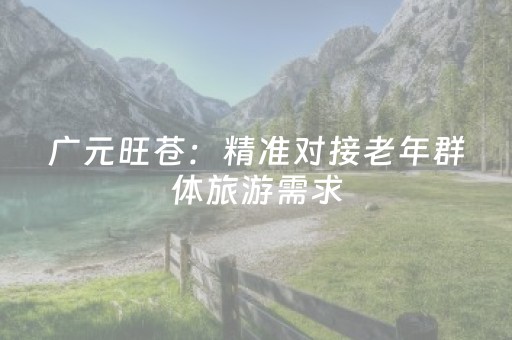 广元旺苍：精准对接老年群体旅游需求，让银发旅游升级为品质游新主力