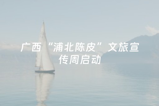 广西“浦北陈皮”文旅宣传周启动，锚定百亿产业新坐标