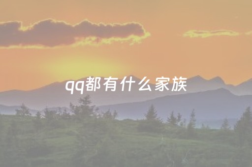 qq都有什么家族（十大家族群）