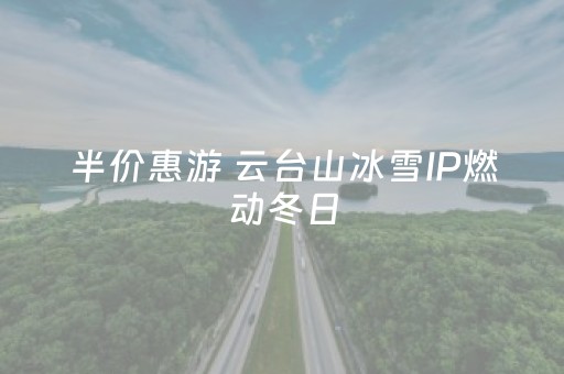 半价惠游 云台山冰雪IP燃动冬日