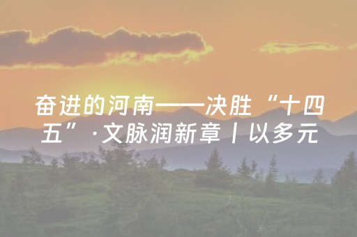 奋进的河南——决胜“十四五”·文脉润新章丨以多元创新激活文化资源