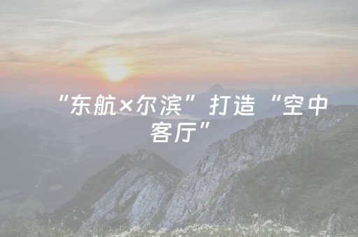 “东航×尔滨”打造“空中客厅”