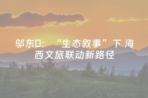 邬东璠：“生态叙事”下 海西文旅联动新路径