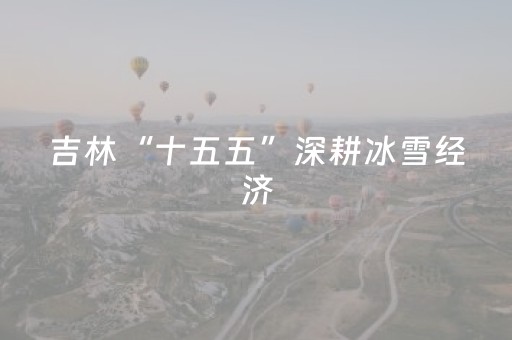 吉林“十五五”深耕冰雪经济，打造世界级冰雪旅游胜地