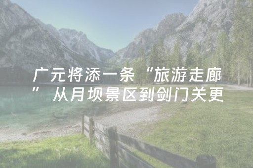 广元将添一条“旅游走廊” 从月坝景区到剑门关更便捷