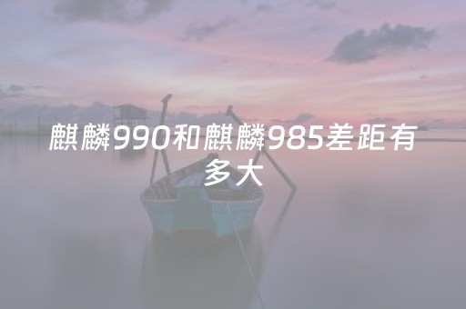 麒麟990和麒麟985差距有多大（麒麟990和麒麟985差距大吗）