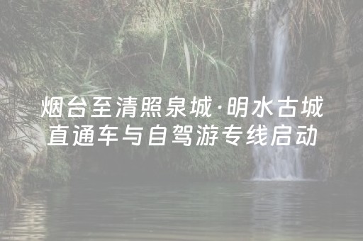 烟台至清照泉城·明水古城直通车与自驾游专线启动
